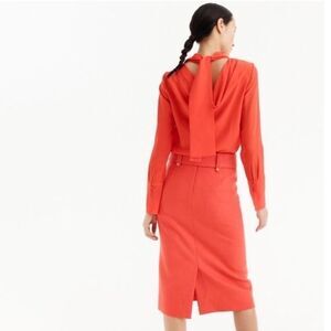 J.Crew Reversible-Bow Silk Top
